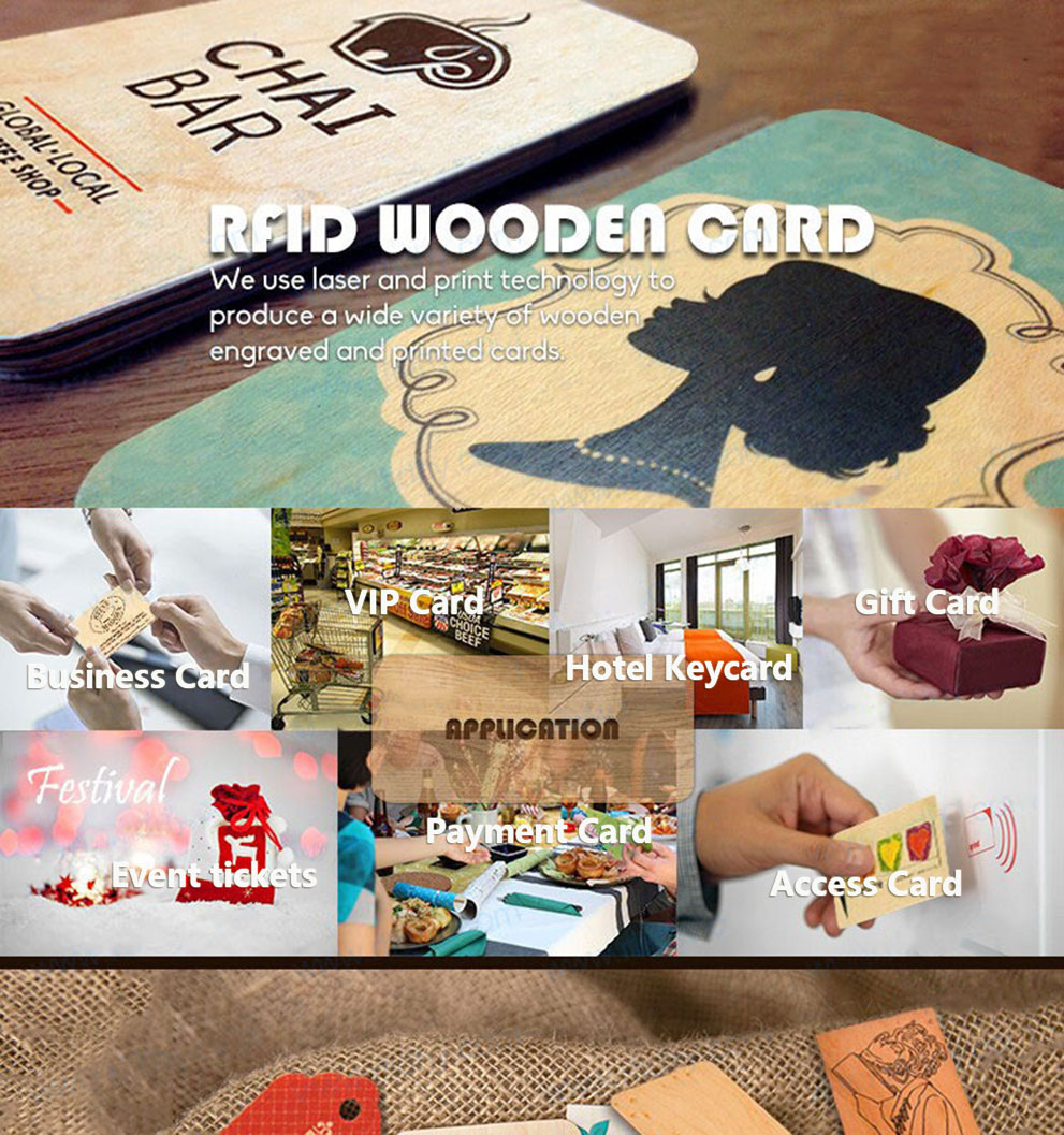 RFID wood card applications 