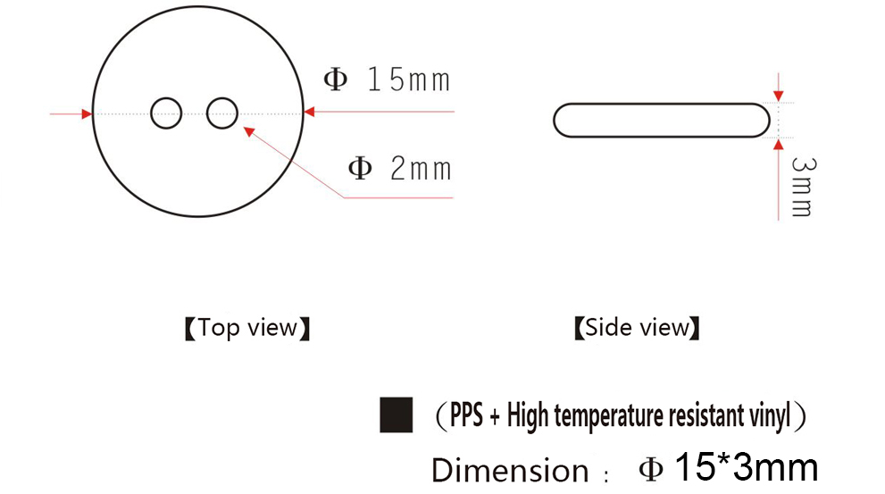15mm PPS RFID Tag Dimension 