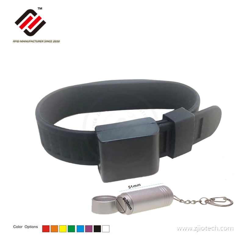 Magnetverriegelung Manipulationssicher 13.56MHz Silikon RFID Armband 