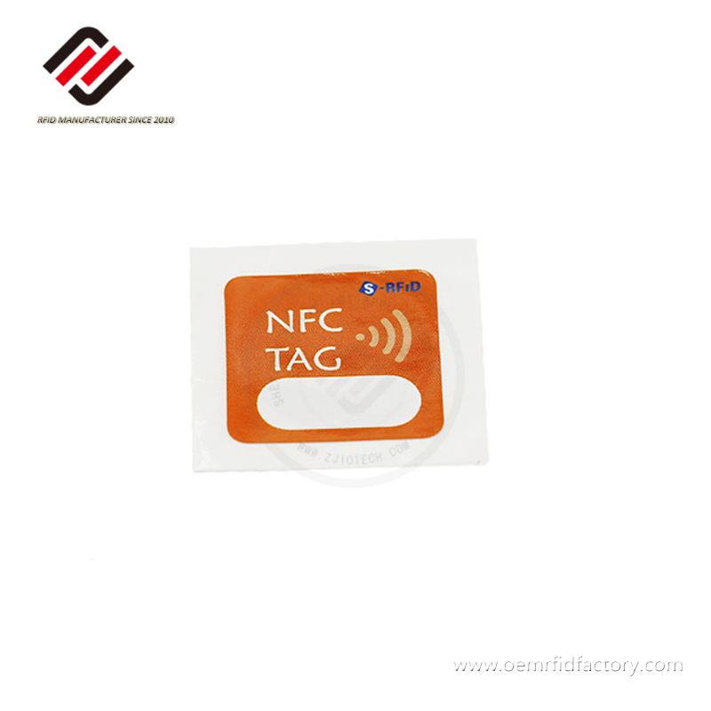 30 x 30 mm NFC-Forum Typ2 wasserdichter NTAG216 bedruckbarer NFC-PET-Aufkleber

