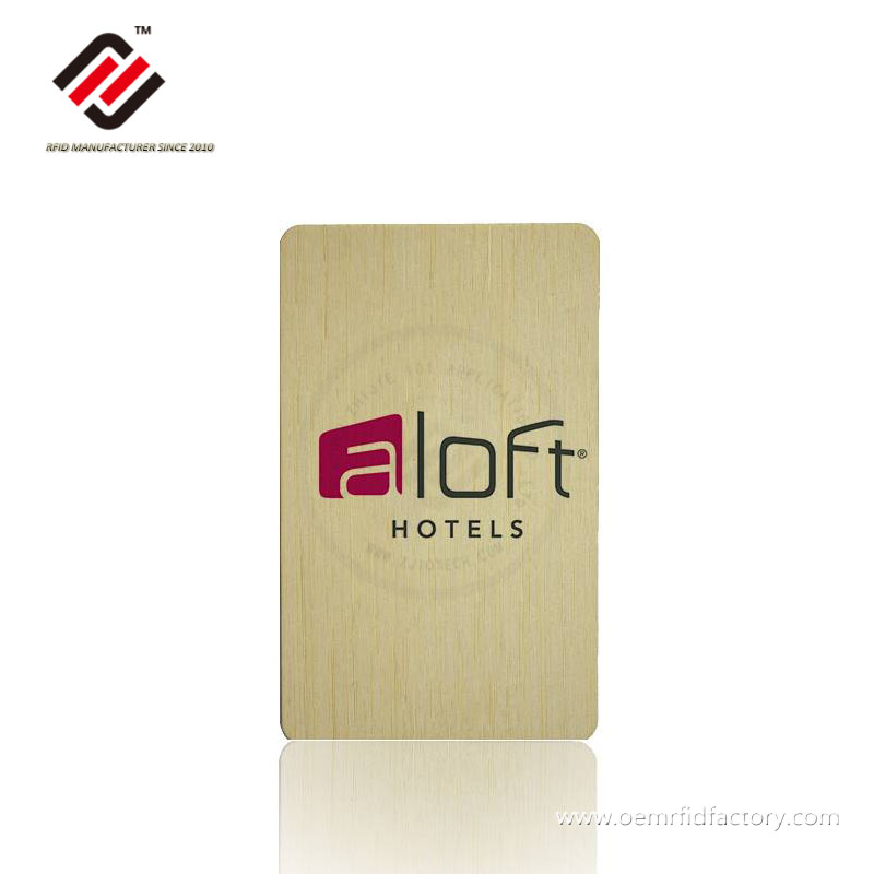 Salto Schlüsselkarte aus Holz für die Hotelregistrierung 
